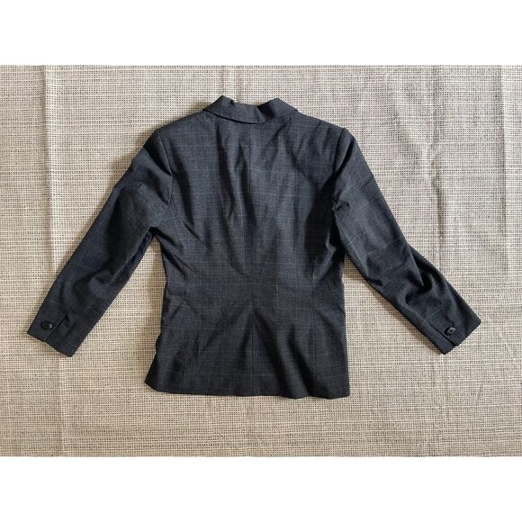 Larry Levine Women's Sz 10P Long-Sleeve Button-Up Plaid Suit Jacket Career Work - Picture 2 of 6